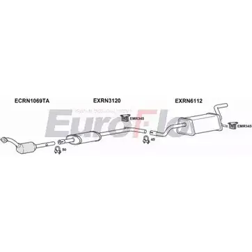 Система выпуска ОГ EUROFLO O32RDL 4369268 RNCLI12 1029 N5 D75I изображение 0