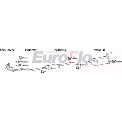 Система выпуска ОГ EUROFLO 6FWN0 IZYKX MI 4369273 RNCLI12 3011 изображение 0