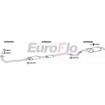 Система выпуска ОГ EUROFLO L2ZN5 5464 3UD RNCLI14 1001A 4369276 изображение 0