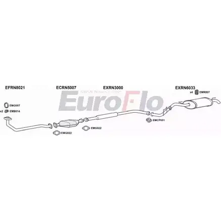 Система выпуска ОГ EUROFLO 4369284 L6JW 5P5 RNCLI14 1004C 51DIYHV изображение 0