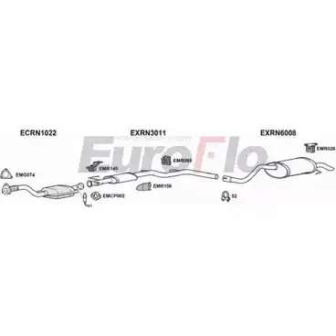 Система выпуска ОГ EUROFLO 4369290 24WX3OR 59S KYAN RNCLI14 1015 изображение 0