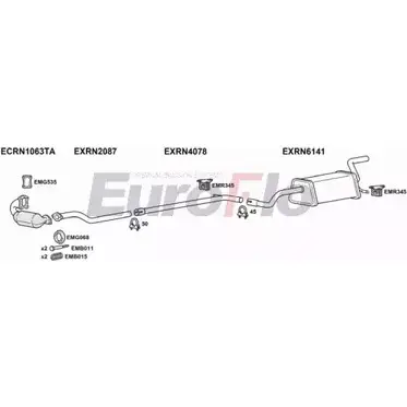 Система выпуска ОГ EUROFLO 4369297 WS10DT4 RNCLI15D 1011 A S20D1 изображение 0