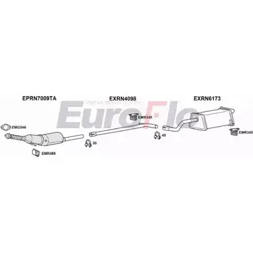 Система выпуска ОГ EUROFLO RNCLI15D 1029B QM3DJ5 Y 41SR 4369307 изображение 0