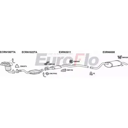 Система выпуска ОГ EUROFLO 1T76APU RNCLI16 1011 4369320 S1IB V изображение 0