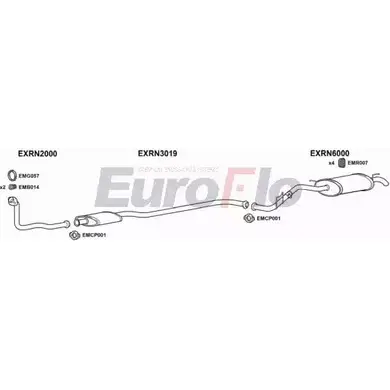 Система выпуска ОГ EUROFLO 4369333 9WVIWT RNCLI19D 1001A N7GT GH изображение 0