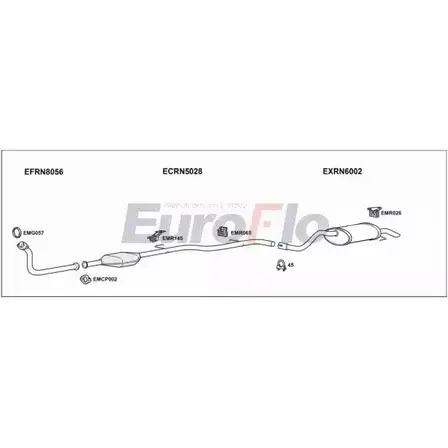 Система выпуска ОГ EUROFLO 4369337 8T3E RW RNCLI19D 1004B HGOZXJX изображение 0