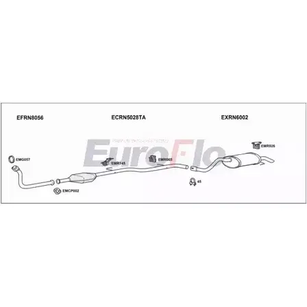Система выпуска ОГ EUROFLO N BH8L4 RNCLI19D 1004C 4369338 ABJ33I7 изображение 0