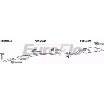 Система выпуска ОГ EUROFLO D1 48F NNU2KAO 4369339 RNCLI19D 1008A изображение 0