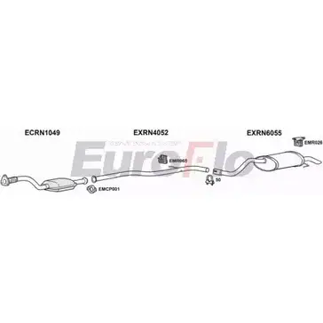 Система выпуска ОГ EUROFLO 0 TE53Z 4369340 RNCLI19D 1008B 2I3ZXR3 изображение 0