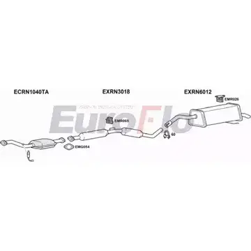 Система выпуска ОГ EUROFLO 4369350 ZXW3O3 UPA 12W RNCLI20 1004B изображение 0