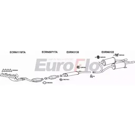 Система выпуска ОГ EUROFLO RNCLI20 1011 BRCSD 4K 4369352 B3YHK0 изображение 0