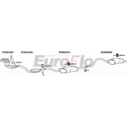 Система выпуска ОГ EUROFLO TQ41 WER RNESP20 6022A 4369368 NJUEM7 изображение 0