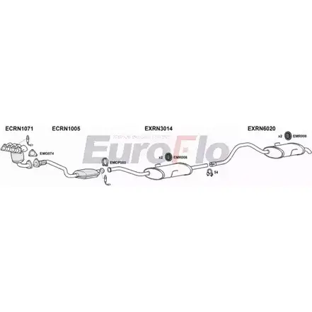 Система выпуска ОГ EUROFLO 13L6SVX 4369369 BEE9 L RNESP20 6022B изображение 0
