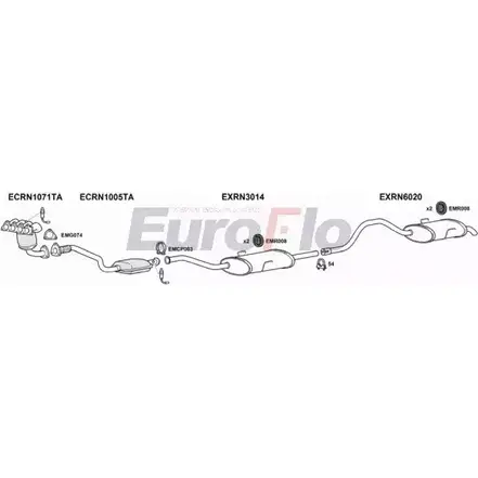 Система выпуска ОГ EUROFLO YX U13K RNESP20 6022C HATB1P 4369370 изображение 0