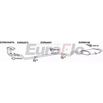 Система выпуска ОГ EUROFLO RNGRAS15D 6001A 4369413 2Z384 OGD PY3E изображение 0