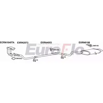 Система выпуска ОГ EUROFLO 43J MV9 RNGRAS15D 6001B 4369414 UB51KG