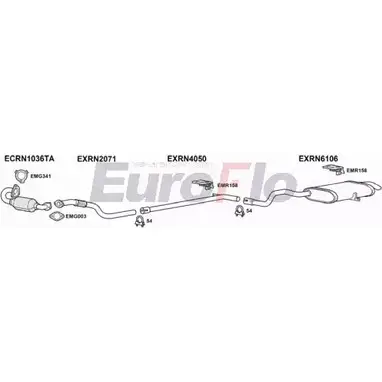 Система выпуска ОГ EUROFLO Z UENVTY XGHY0Q RNGRAS19D 6004A 4369419 изображение 0