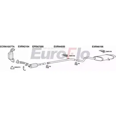 Система выпуска ОГ EUROFLO RNGRAS19D 6004B ZMDO2 NPKV BDK 4369420