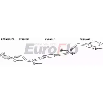 Система выпуска ОГ EUROFLO 4369437 2 MDM4 RNKAN15D 6001 M3WP29 изображение 0