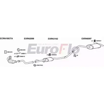 Система выпуска ОГ EUROFLO JLC 9TJ RNKAN15D 6011A 4369440 CF4F6 изображение 0