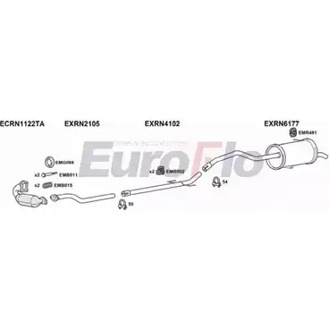 Система выпуска ОГ EUROFLO 4369444 RNKAN15D 6015C LE0JI4Z PJ5I 6 изображение 0