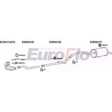 Система выпуска ОГ EUROFLO 4369465 D20IGC 9 RNKAN15D 7029A 3P44X изображение 0