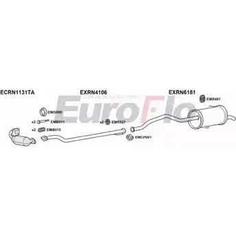 Система выпуска ОГ EUROFLO 9JJ BWI 4369472 RNKAN15D 7032D 289EA изображение 0