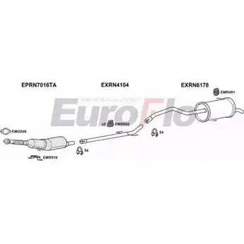 Система выпуска ОГ EUROFLO 4369483 RNKAN15D 7051A TJB YQ 7STAQ изображение 0