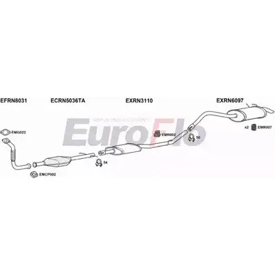 Система выпуска ОГ EUROFLO 4369497 D78L8SN RNKAN19D 7001B GGL 2PV2 изображение 0