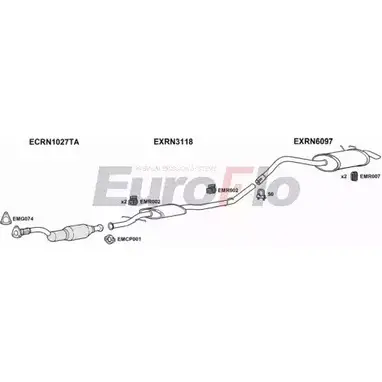 Система выпуска ОГ EUROFLO RNKAN19D 7008C 5OJG3ZJ B2EZ TBV 4369502 изображение 0