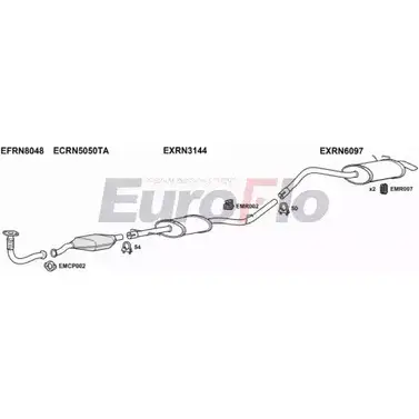 Система выпуска ОГ EUROFLO 5RAOF 4369504 UT 13M RNKAN19D 7008E изображение 0