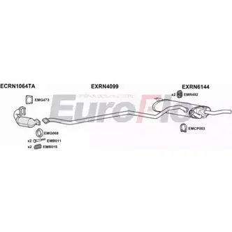 Система выпуска ОГ EUROFLO TNLC0E 4B MNV RNLAG15D 3001A 4369512 изображение 0