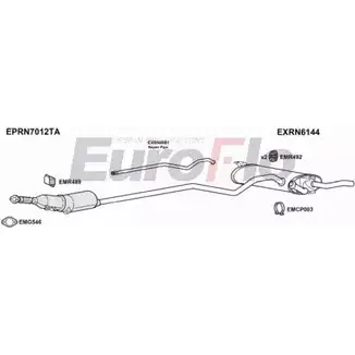 Система выпуска ОГ EUROFLO MRAH2 R 9KTH9 RNLAG15D 3001C 4369513 изображение 0