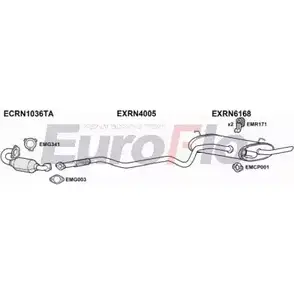 Система выпуска ОГ EUROFLO U1 9G6 TB33B RNLAG19D 3011A 4369564 изображение 0