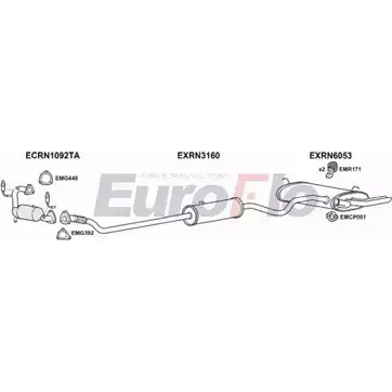 Система выпуска ОГ EUROFLO 4369578 FONRXI BAM LLII RNLAG20 1011C изображение 0