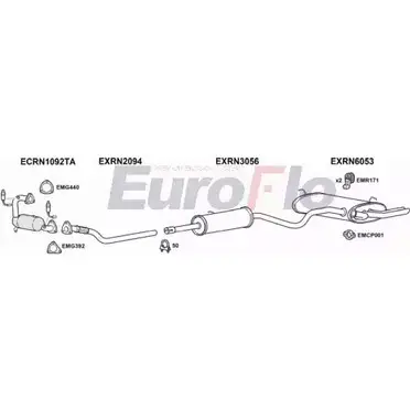 Система выпуска ОГ EUROFLO FP75XWQ 8 SO8DR RNLAG20 1022A 4369594 изображение 0