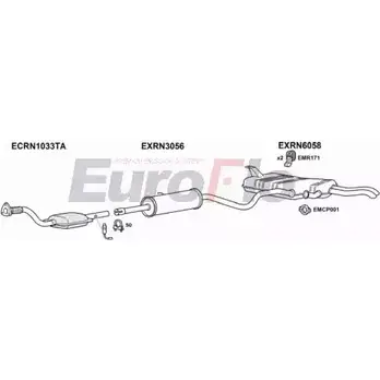 Система выпуска ОГ EUROFLO W460KS4 TCZD N RNLAG20 3009B 4369608 изображение 0