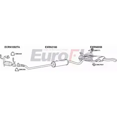 Система выпуска ОГ EUROFLO MGQJJO5 8B GMTA 4369622 RNLAG20 3018D изображение 0