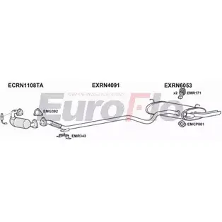 Система выпуска ОГ EUROFLO DDI86 4369634 RNLAG20D 1001A E D216L5 изображение 0