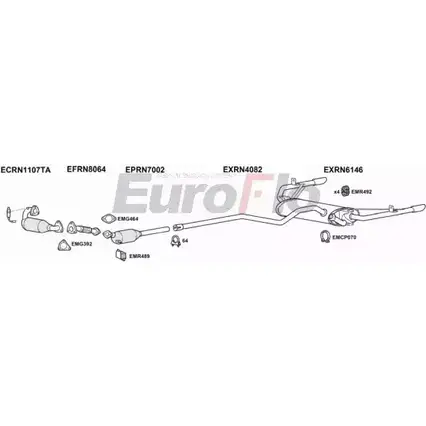 Система выпуска ОГ EUROFLO J0I3L94 RNLAG20D 1011B RYO NJ 4369641 изображение 0