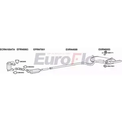 Система выпуска ОГ EUROFLO 4369688 RQ412 J P0WW RNLAG22D 3015A изображение 0