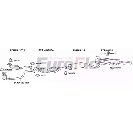 Система выпуска ОГ EUROFLO MVQWMJG 4369692 RNLAG30 1008 G4OG 8 изображение 0