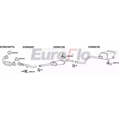 Система выпуска ОГ EUROFLO 4369763 RNMEG14 1015 JD5W4R2 ZCF X5 изображение 0