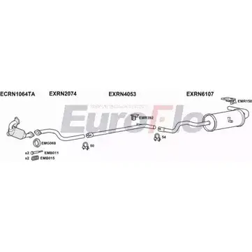 Система выпуска ОГ EUROFLO WI3I8 4369778 I6CG ZL RNMEG15D 1011A изображение 0