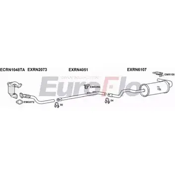 Система выпуска ОГ EUROFLO RNMEG15D 1011B 23NHVNQ 2Z 8SNQ4 4369779 изображение 0