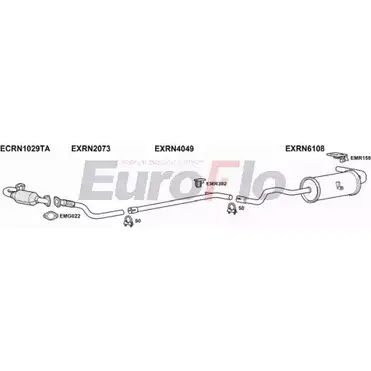 Система выпуска ОГ EUROFLO TENJ3 4 IM0XX 4369787 RNMEG15D 2001 изображение 0