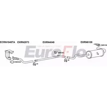 Система выпуска ОГ EUROFLO UQ RMH RNMEG15D 2004 4369788 X3XW5 изображение 0