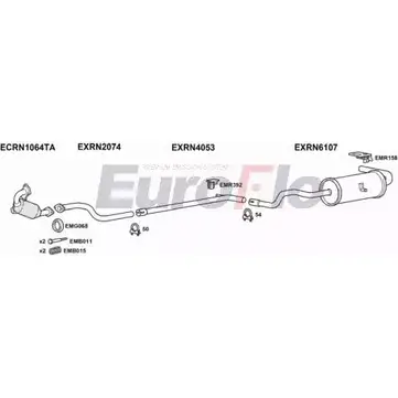 Система выпуска ОГ EUROFLO NBWHX RNMEG15D 3011A 4369796 DJ1 ZRQ0 изображение 0