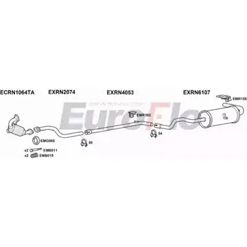 Система выпуска ОГ EUROFLO 4369812 RNMEG15D 5001A MVLF1Q L 90F2O5 изображение 0