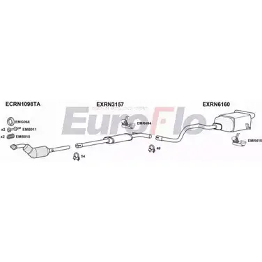 Система выпуска ОГ EUROFLO P 9CXYB1 RNMEG16 1018 GAL9IL 4369822 изображение 0